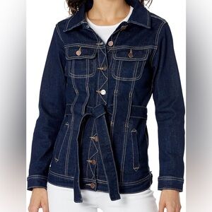 Lola Jeans Montreal Belted Denim Jacket - Medium EUC